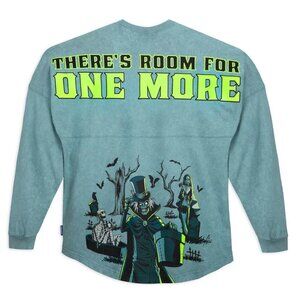Disney Parks Haunted Mansion Hat box Ghost Spirit Jersey Adult Sz M Glow in Dark
